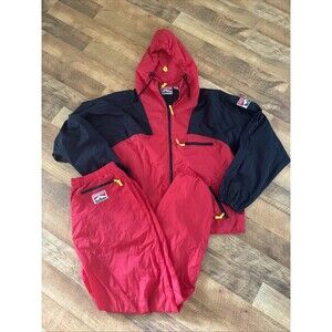Vintage 1990’s Marlboro Adventure Team Red track Suit Nylon Windbreaker Men’s XL